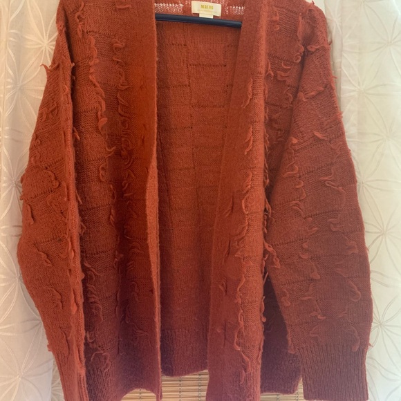 Fluffy orange Maeve by Anthropologie sweater, size M/L - Picture 3 of 5